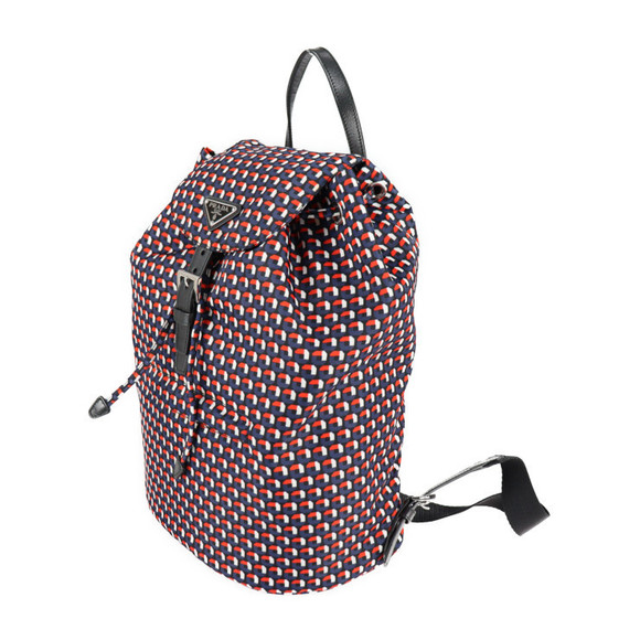 Prada Rucksack Red Nylon Navy - Picture 1 of 9